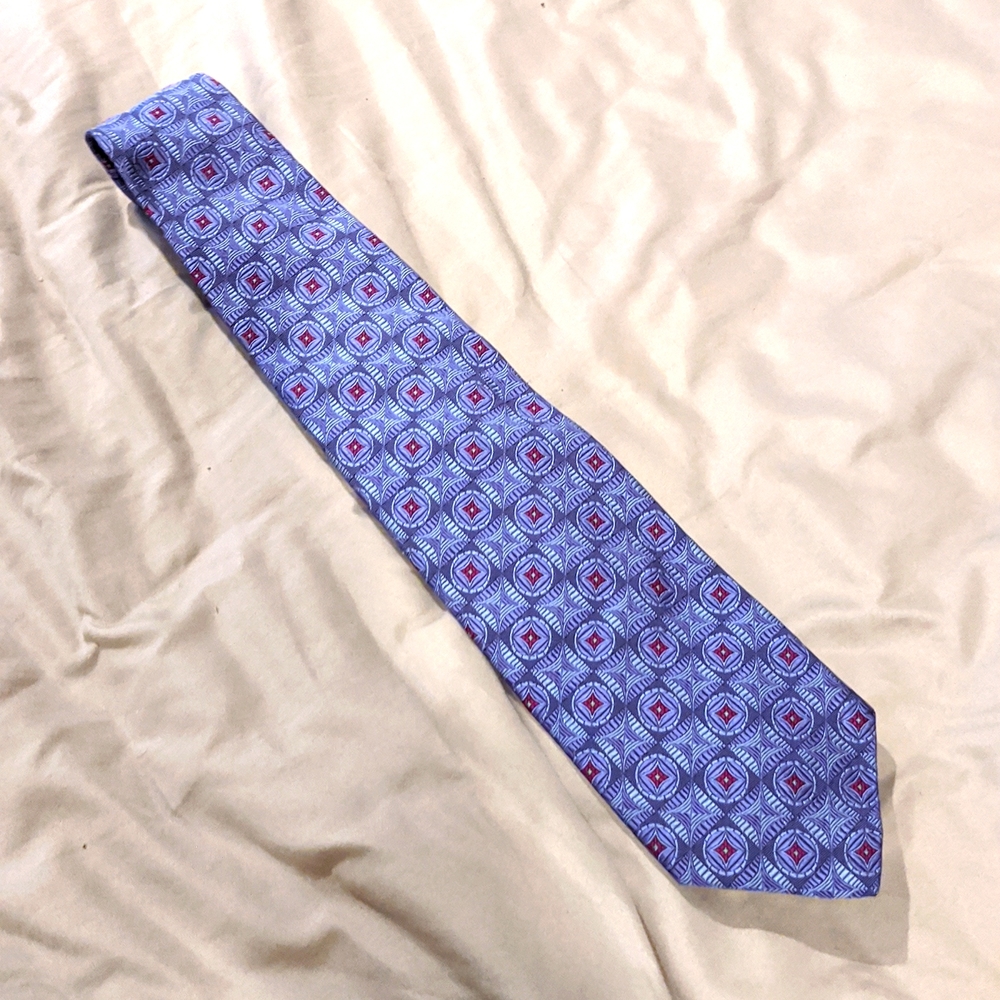Purple and red tie